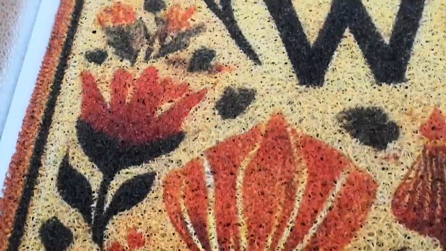 Outdoor Rug Door Mat, Welcome Mat Outdoor, Non-Slip Door Mat Outside Entrance, Stylish Welcome Mat, Entryway Rug, 19'x31' (16.WelcomeFlower)